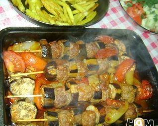 Шашлычок с баклажанами