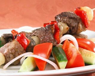 Шашлык из баранины с грибами