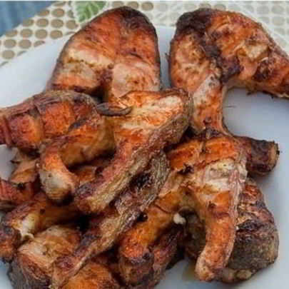 Шашлык из форели с лимоном и специями