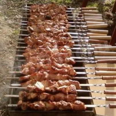 Шашлык из говядины на мангале