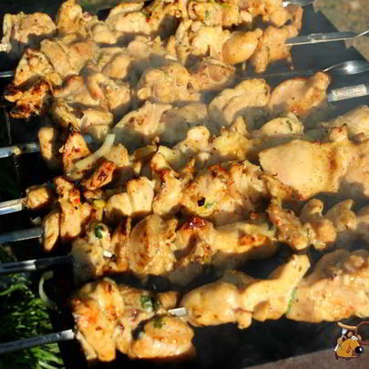 Шашлык из куриного филе на минералке