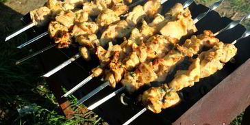 шашлык из куриного филе на минералке