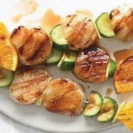 Рецепт Шашлыка из морских гребешков в апельсиновом соке