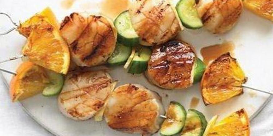 Рецепт шашлыка из морских гребешков в апельсиновом соке