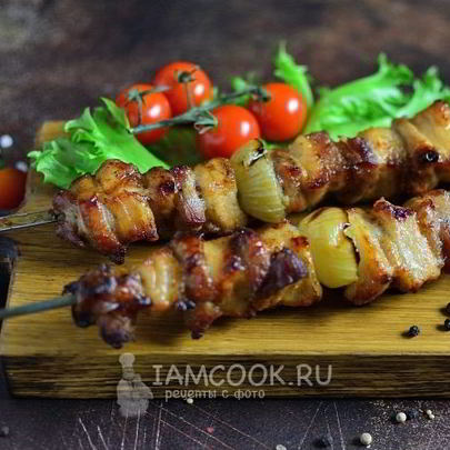 Шашлык из свиной грудинки