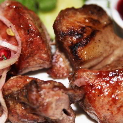 Шашлык из телятины в гранатовом соке