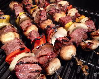 Шашлык на вине