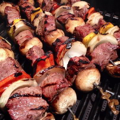 Шашлык на вине