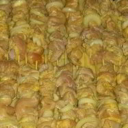 Рецепт Сочного куриного шашлыка с картофелем в духовке