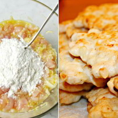 Рубленые шницели из курицы с сыром