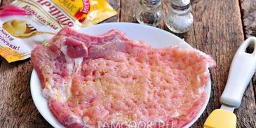 шницель из свиной корейки на кости