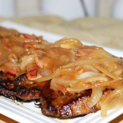 Стейк из говяжьей печени