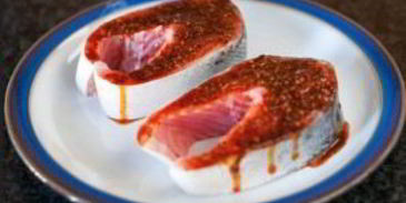 стейк из лосося на гриле