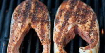 стейк из лосося на гриле