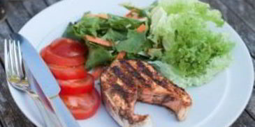 стейк из лосося на гриле