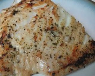 Стейк из рыбы на гриле