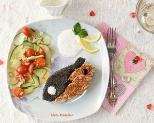 Стейк из семги Инь-Янь