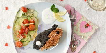 стейк из семги инь-янь