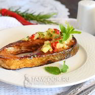 Рецепт Стейка из семги на сковороде