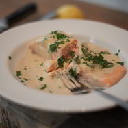 Рецепт Стейка из семги в сливочном соусе