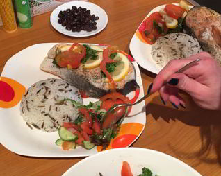 Стейк лосося в фольге