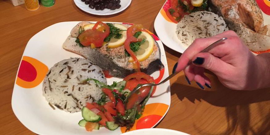 Рецепт стейка лосося в фольге