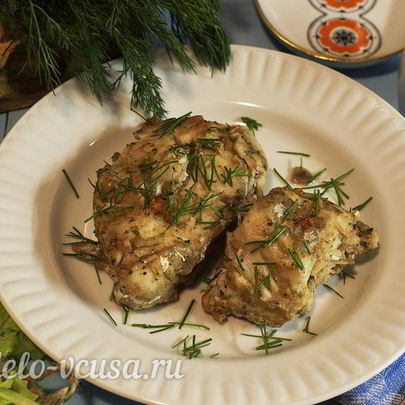 Стейк пикши в духовке