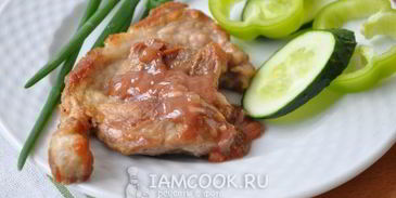 стейк с соусом из красного вина