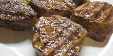 стейк с винным маслом