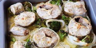 стейк трески в духовке