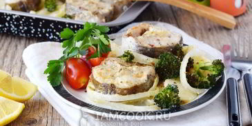 стейк трески в духовке