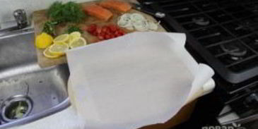 стейки семги в пергаменте