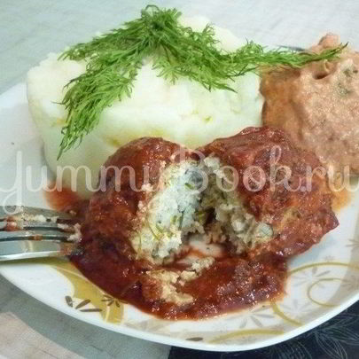 Куриные тефтели без риса с двумя соусами