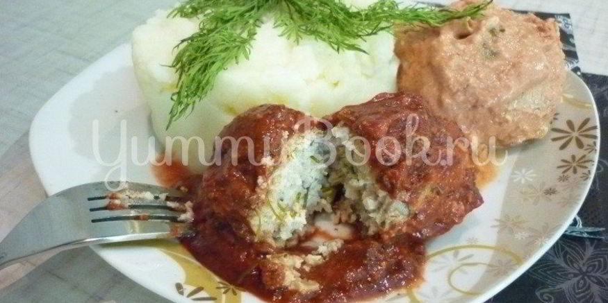 Рецепт куриных тефтелей без риса с двумя соусами