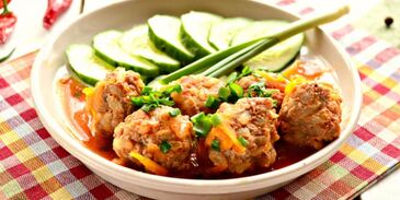 мясные тефтели в томатной заправке