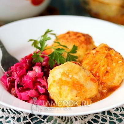 Тефтели из куриного фарша с рисом в духовке