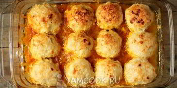 тефтели из куриного фарша с рисом в духовке