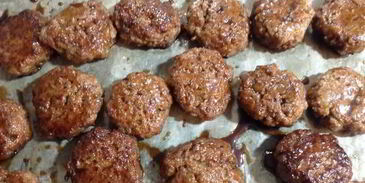 тефтели с яблоком в медовой глазури с рисом