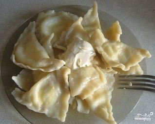 Домашние вареники с творогом