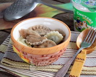 Вареники с чечевицей и грибами