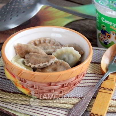 Вареники с чечевицей и грибами