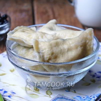 Вареники с черникой на кефире