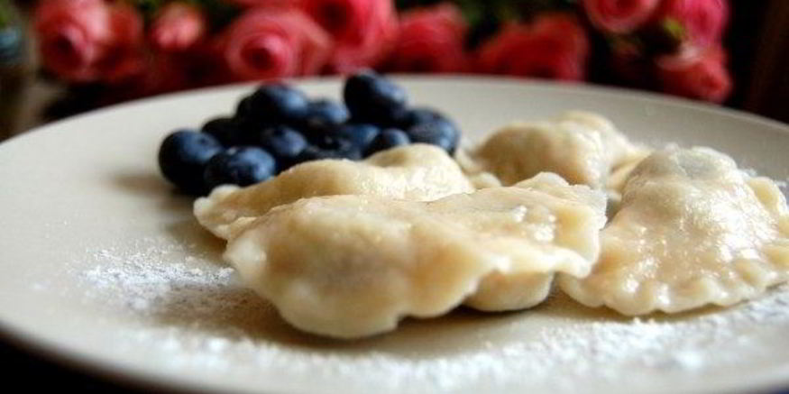 Рецепт вареников с голубикой
