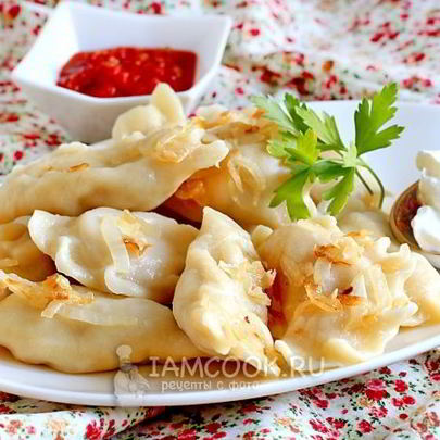 Вареники с капустой и мясом