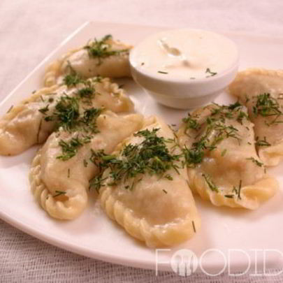 Вареники с картошкой и салом