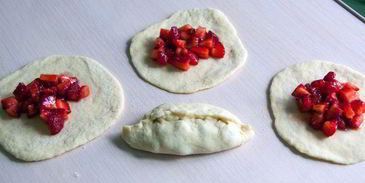 вареники с клубникой