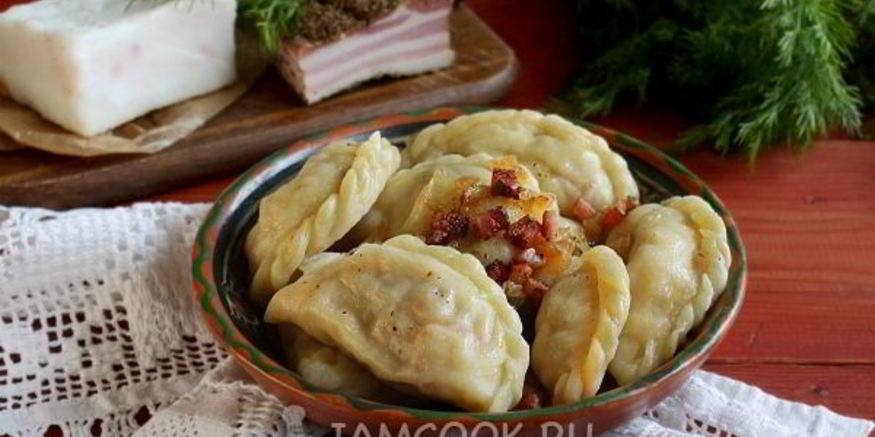 Рецепт вареников с квашеной капустой и салом