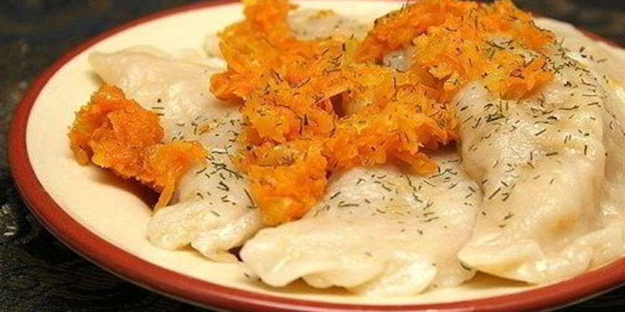 Рецепт вареников с сыром и ветчиной