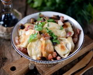 Жареные вареники с картошкой