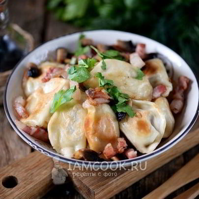 Жареные вареники с картошкой